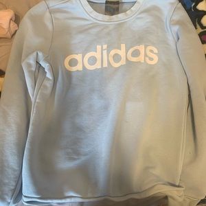 Adidas light blue sweatshirt